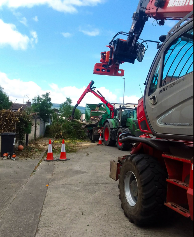 Site clearance works underway with machinery in Co. Meath